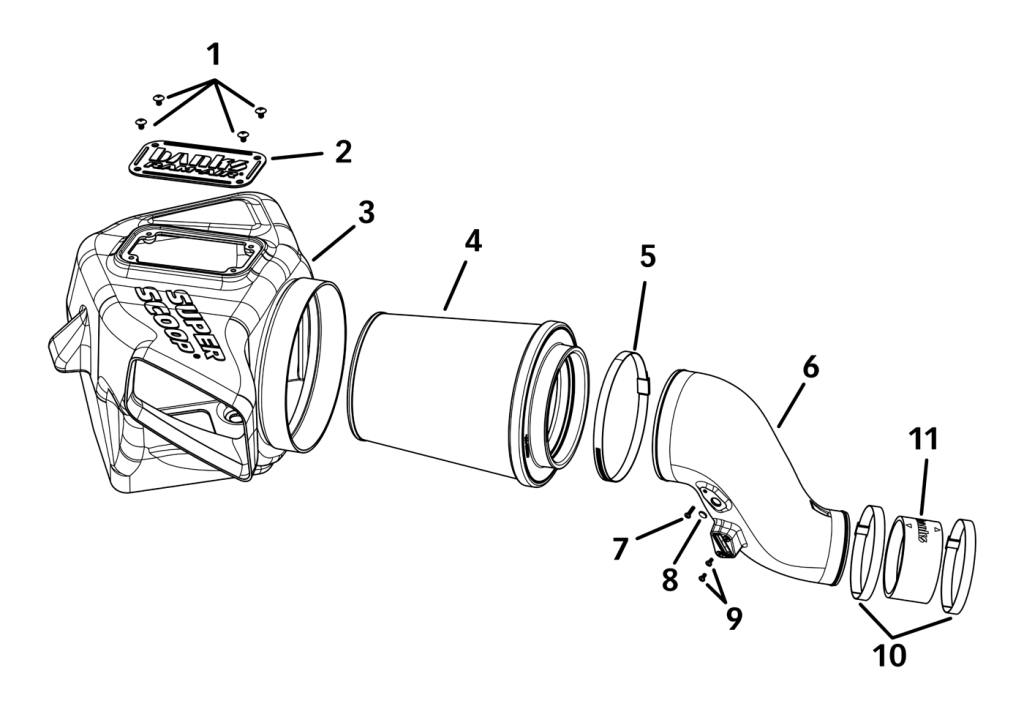 Diagram of the 42279 Ram-Air intake