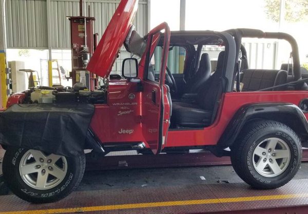 The exterior of the 1998 Jeep
