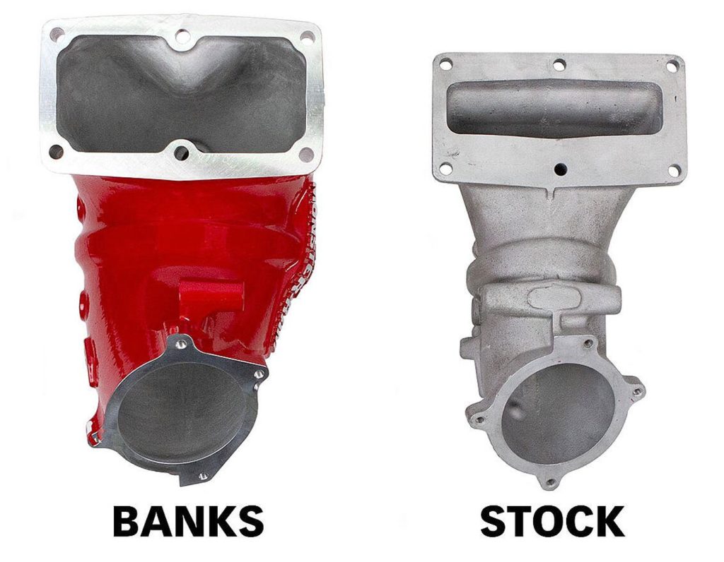 Comparing Banks Monster-Ram Intake Elbow to Stock