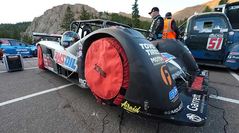 Scott Birdsdall and his 1949 Ford F1 at Pikes Peak