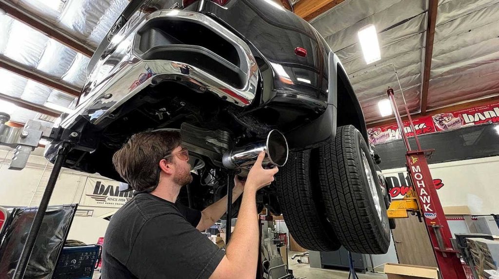 Engineer Eric finishes testing the Monster Exhaust