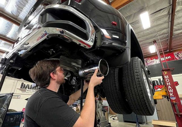 Engineer Eric finishes testing the Monster Exhaust