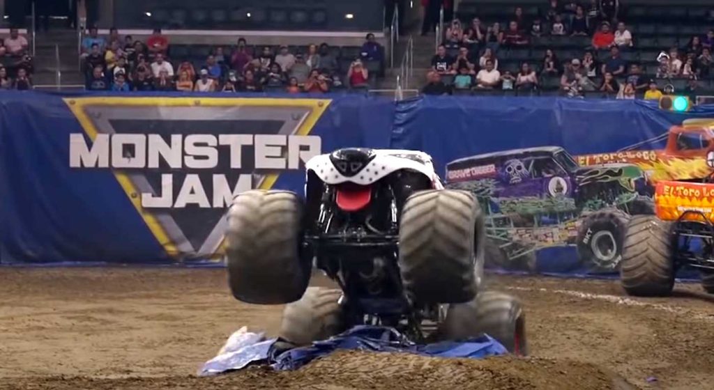 Gale will be data logging the Monster Mutt, as shown here in the Monster Jam race.