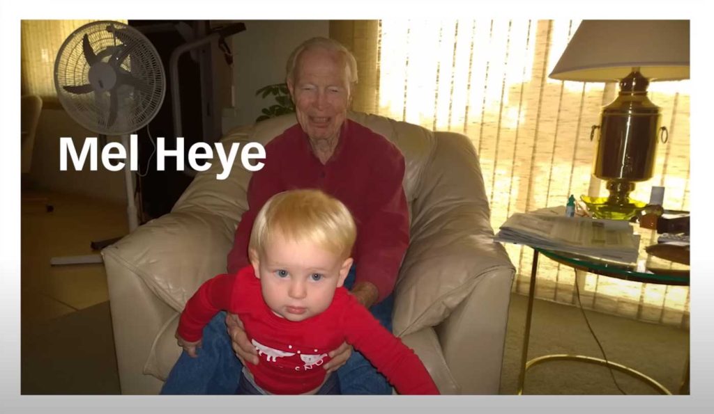 Mel Heye pictured with grandson Steve. Mel is the founder of Heatshield Products.