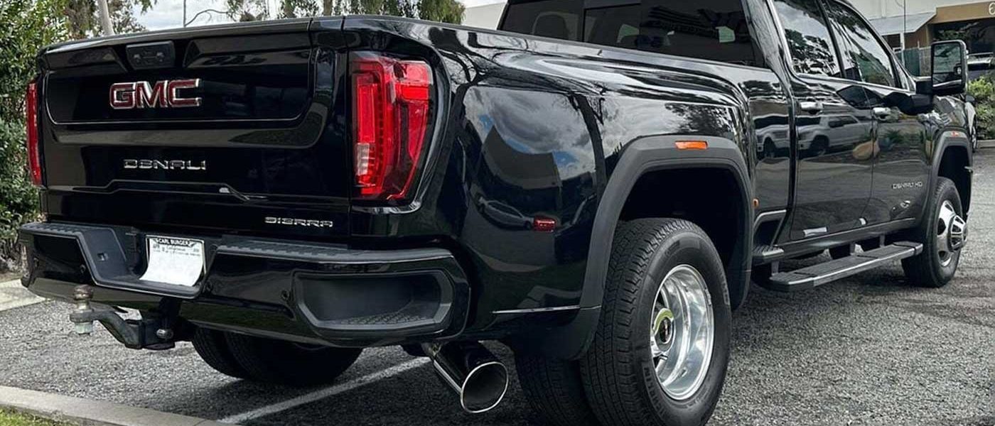 The 2023 GM Dually equipped with the Banks 5" Monster Exhaust