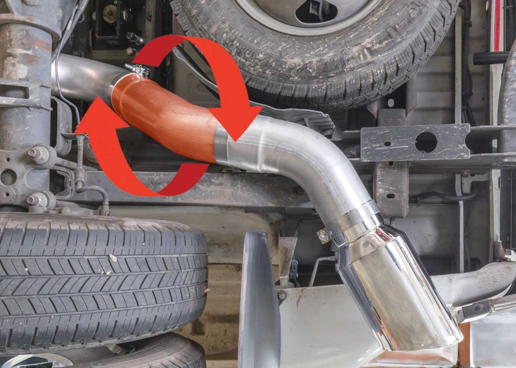 Leaning the over-axle piece toward the driver's side will change the angle of the tip.