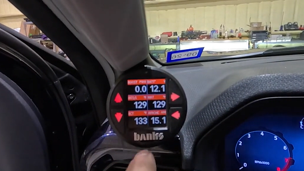 Stealth Pod and iDash mounted in Ford F-150