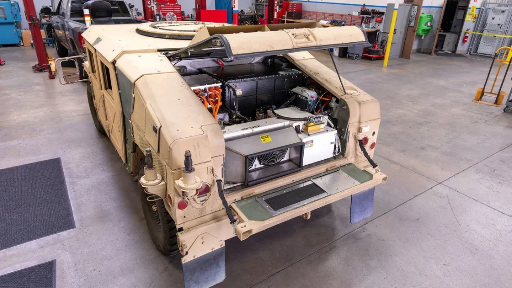 Banks D630TH diesel hybrid engine powering HMMWV