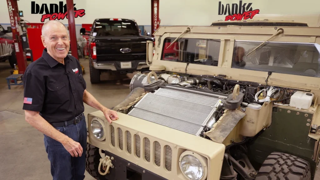 Front angle of P2 parallel hybrid HMMWV with Banks powertrain