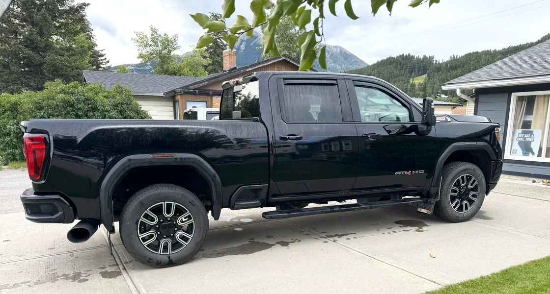 Banks Duramax upgrades on 2024 GMC truck in driveway