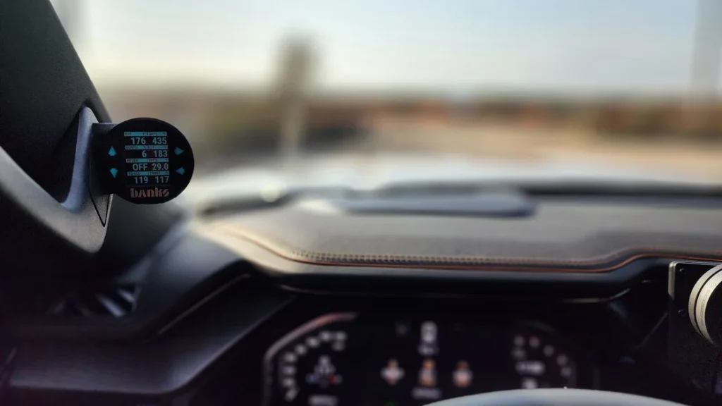 iDash Pro on 2024 Denali showing throttle and regen data