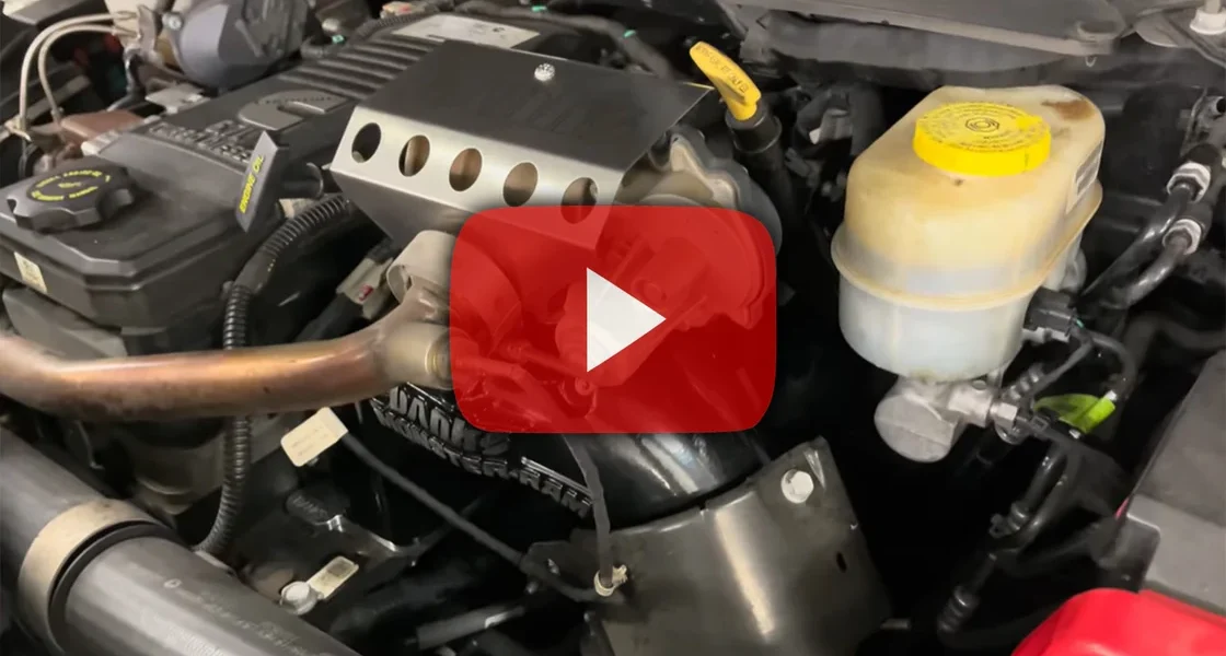 Banks Monster-Ram intake installed on 6.7L Cummins