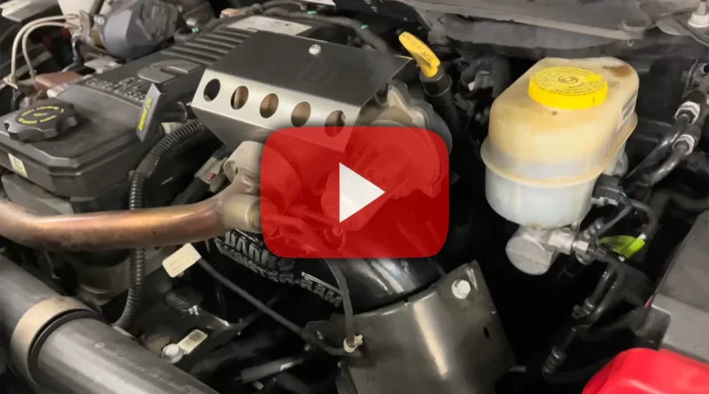 Banks Monster-Ram intake installed on 6.7L Cummins