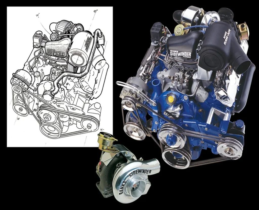 Ford 7.3L IDI upgraded with Sidewinder turbo system