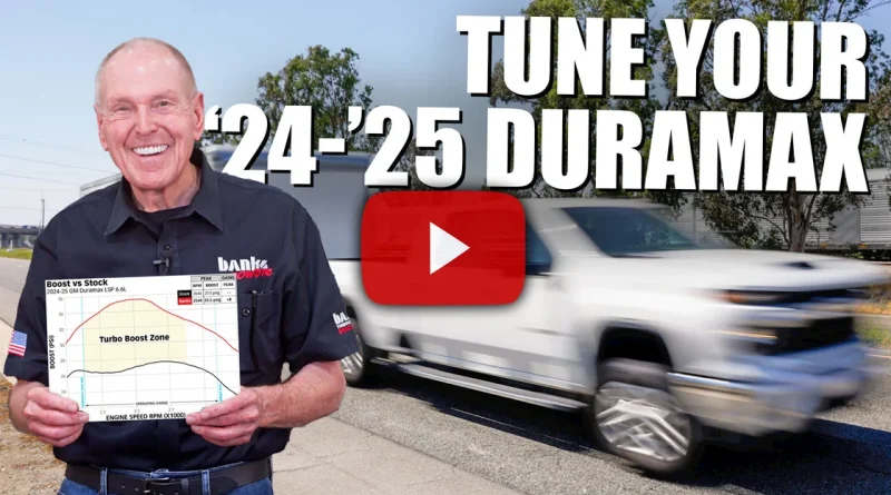 Gale Banks with Derringer tuner chart for 2024 Duramax