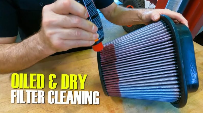 Step-by-step air filter re-oiling process