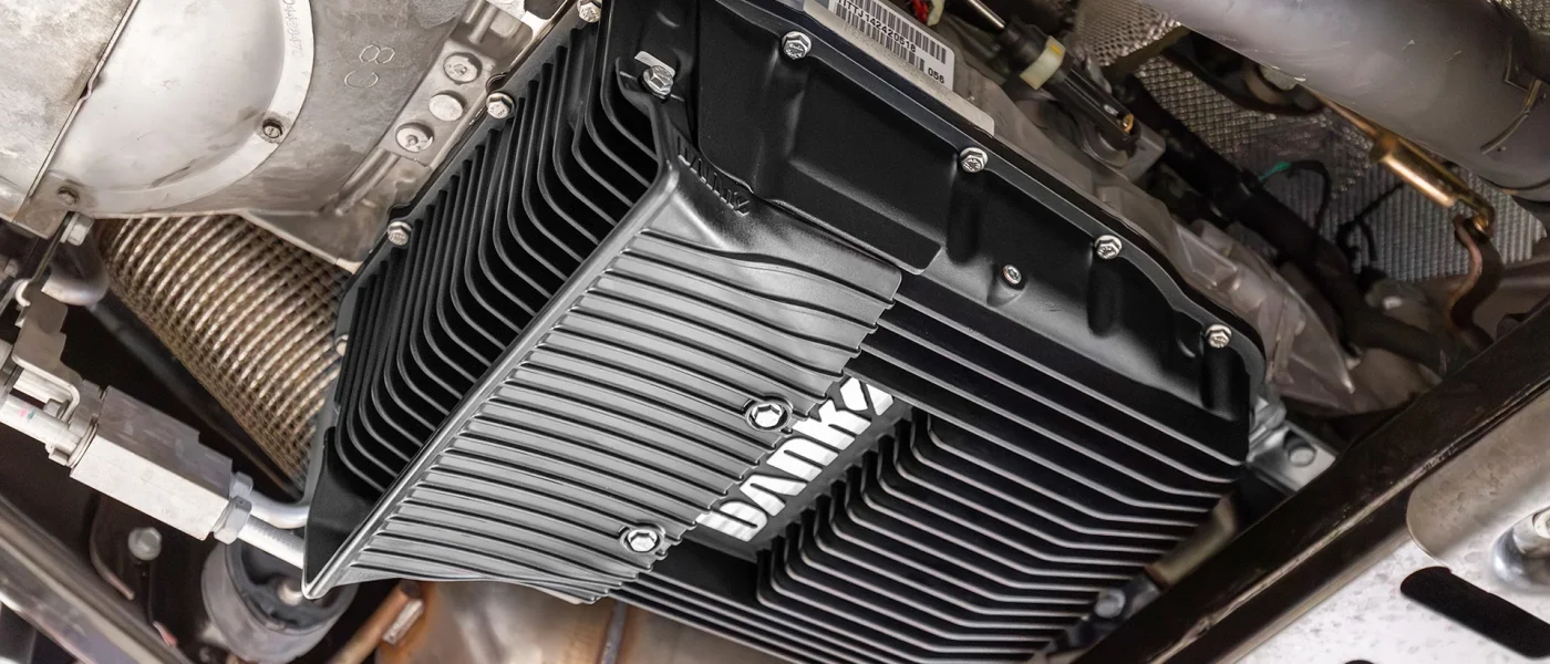 Banks Ram-Air Trans Pan installed under RAM truck