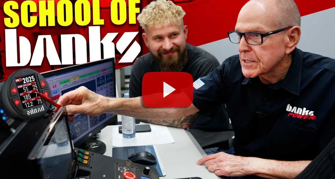 Gale Banks explaining diesel cold starts to Canadian mechanic