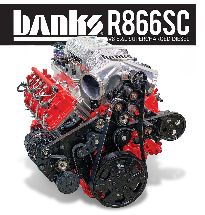 Banks R866SC V8 6.6L Supercharged Diesel Engine